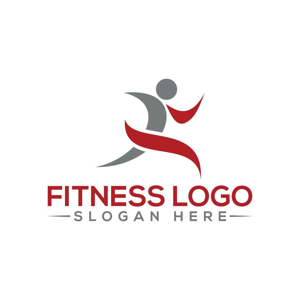 Fitness-Logo-Design mit Vektorformat. vektor