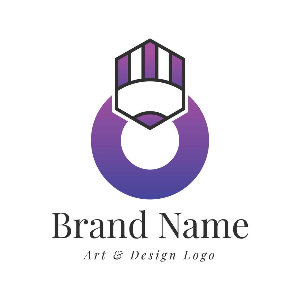 Logo-Vorlage mit Kunst- und Designthema vektor