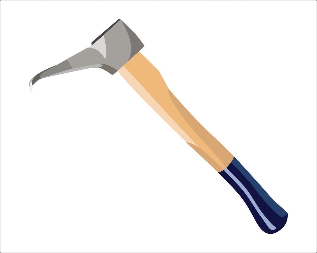 vektor av hookaroon, pickaroon smidda stål, för logga lyft och rör på sig trä ved verktyg trädgårdsarbete verktyg Utrustning isolerat på vit bakgrund. vektor illustration isolerat.