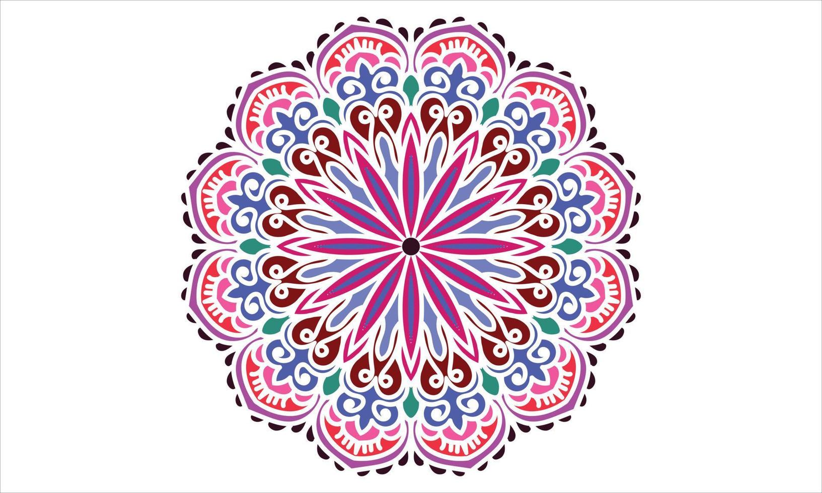 buntes Mandala-Design. abstraktes Hintergrunddesign. Mandala-ornamentales Design. vektor