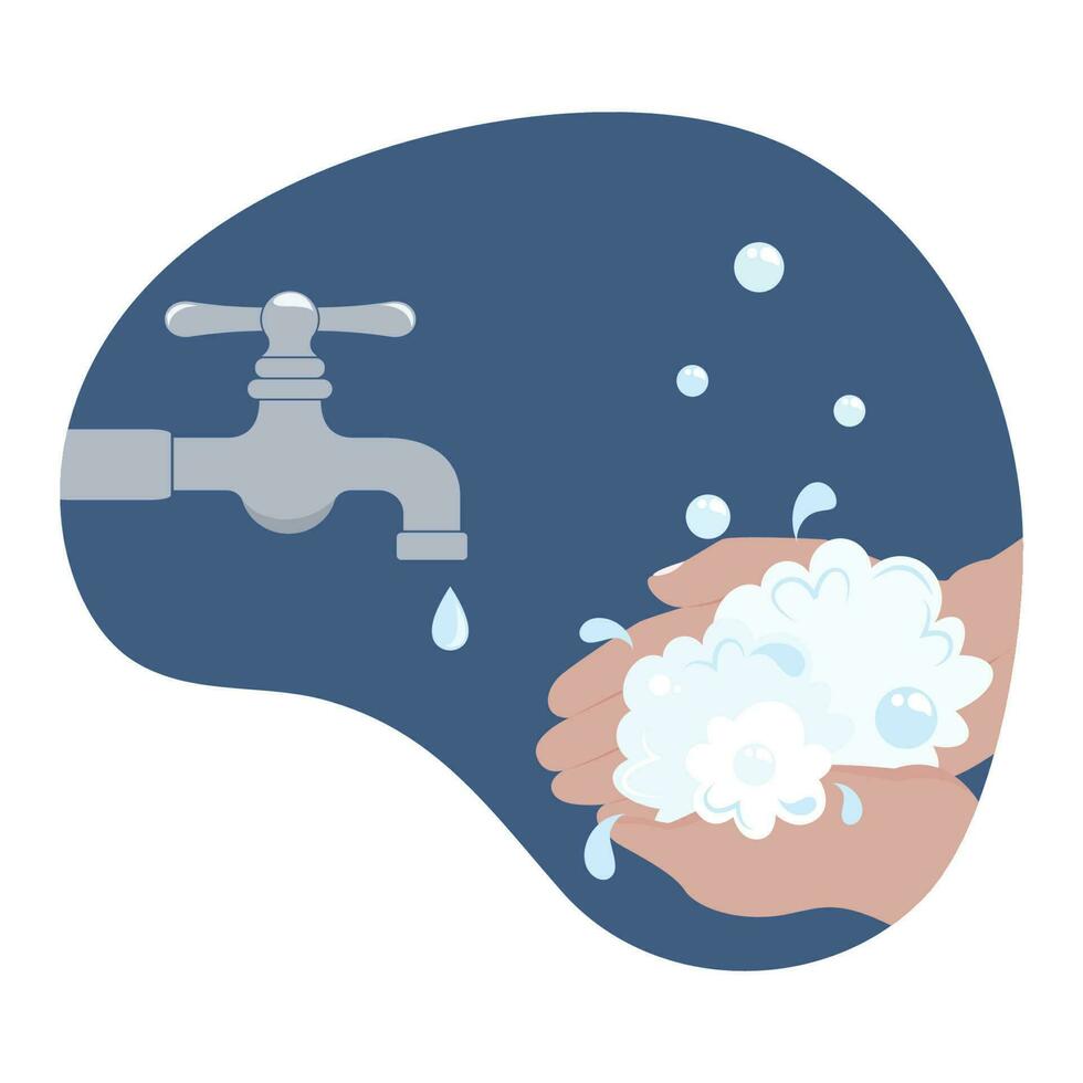 tvättning händer kan spara liv vektor illustration design grafisk