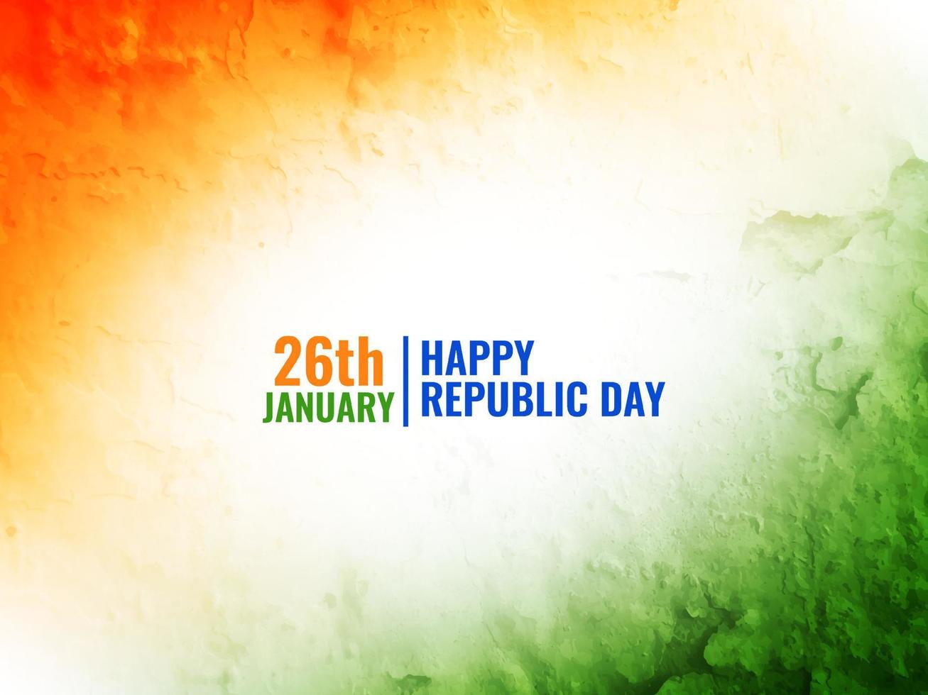 indisk flagga tema republik dag vattenfärg textur modern bakgrund vektor