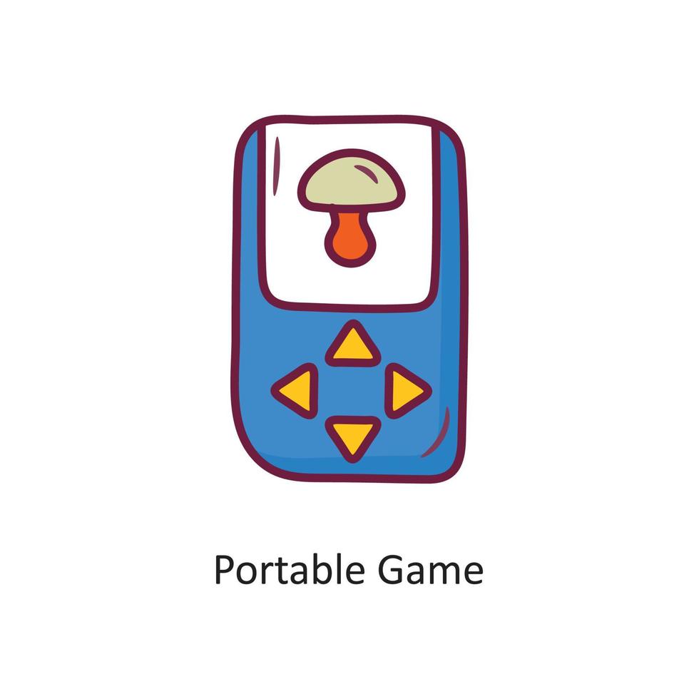 tragbarer Spielvektor gefüllte Entwurfsikonen-Designillustration. Gaming-Symbol auf weißem Hintergrund eps 10-Datei vektor