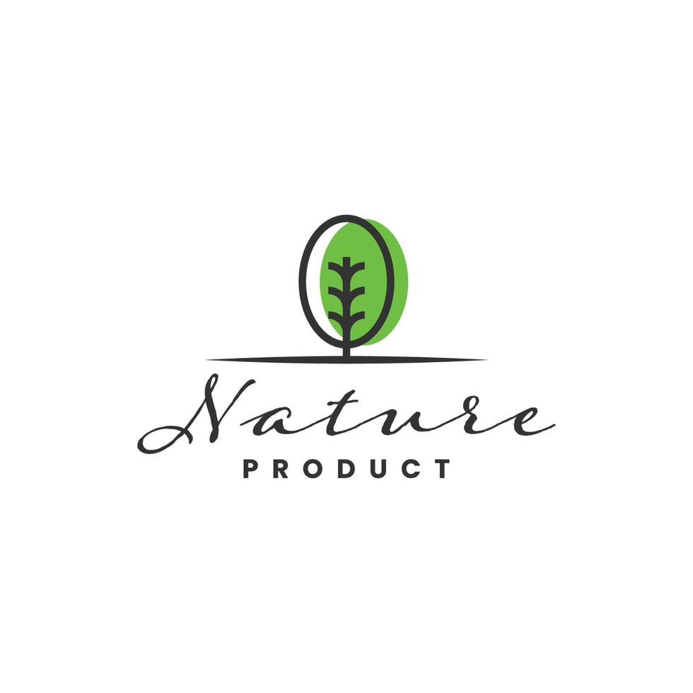 natur produkt logotyp mall design vektor