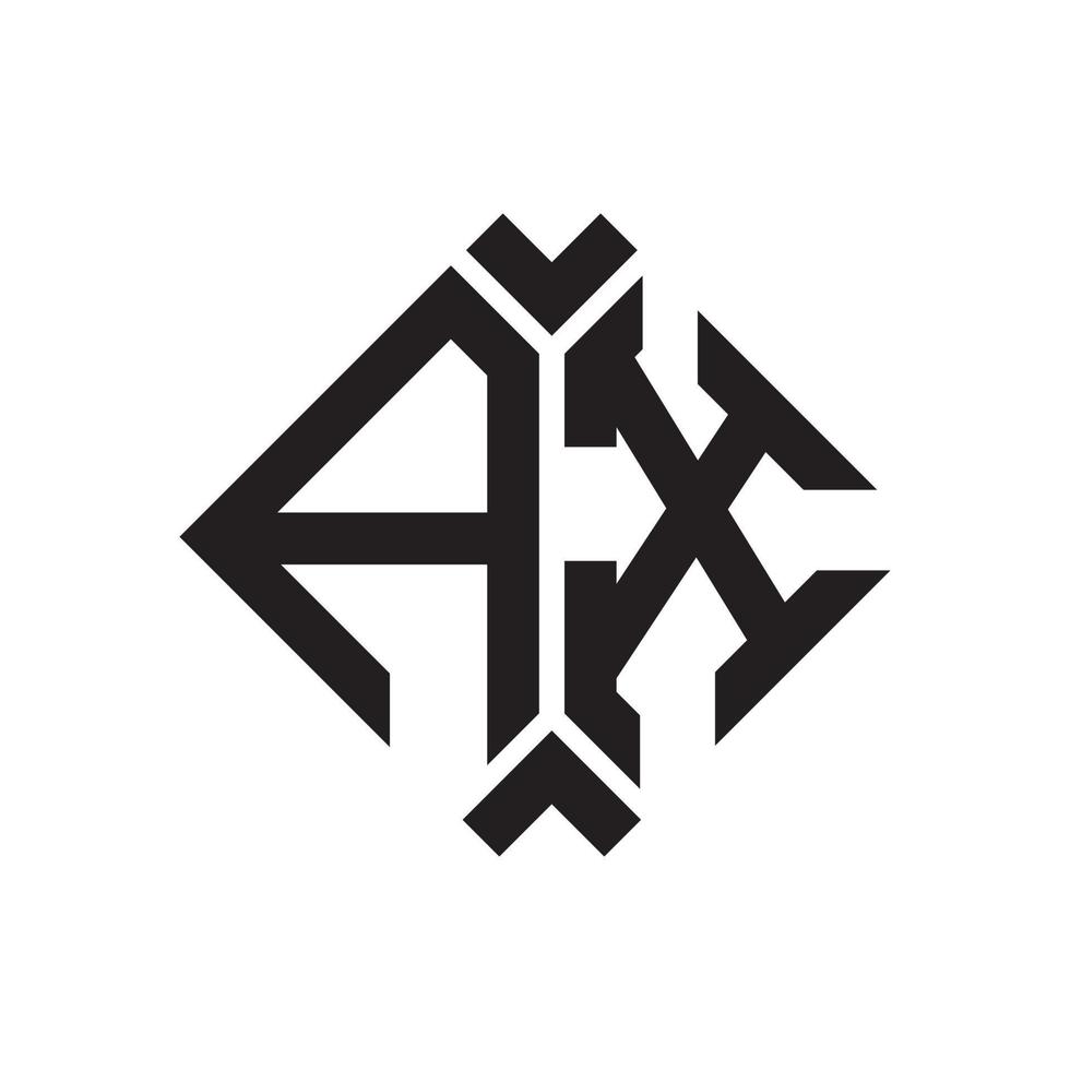 yxa brev logotyp design.ax kreativ första yxa brev logotyp design . yxa kreativ initialer brev logotyp begrepp. vektor