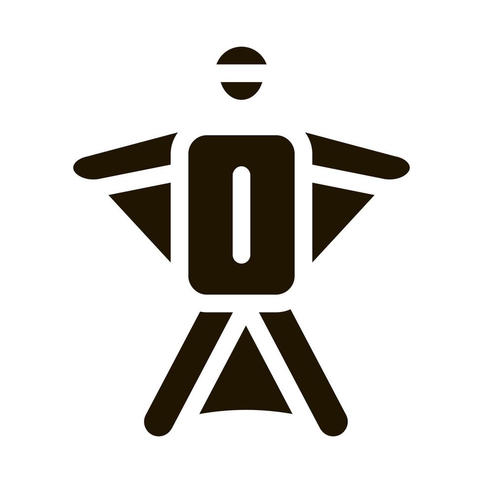 skifahrer symbol vektor glyph illustration