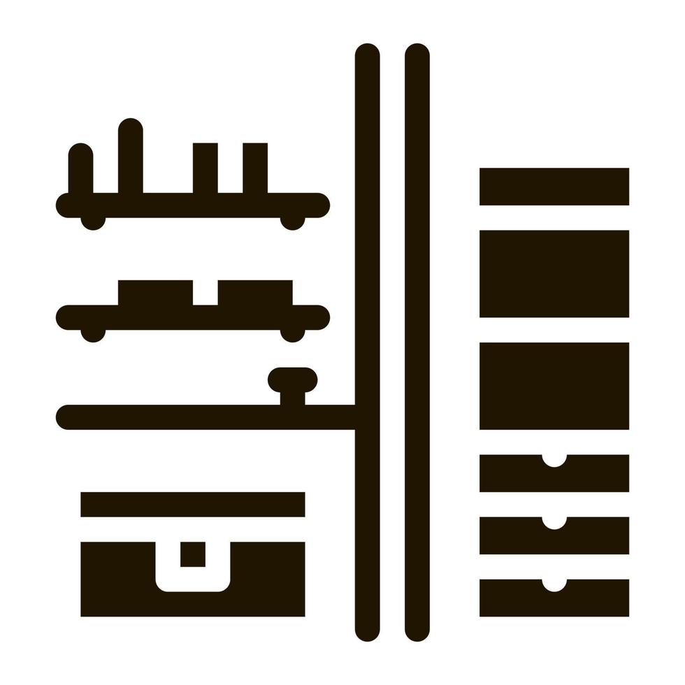 Kommode Symbol Vektor Glyph Illustration