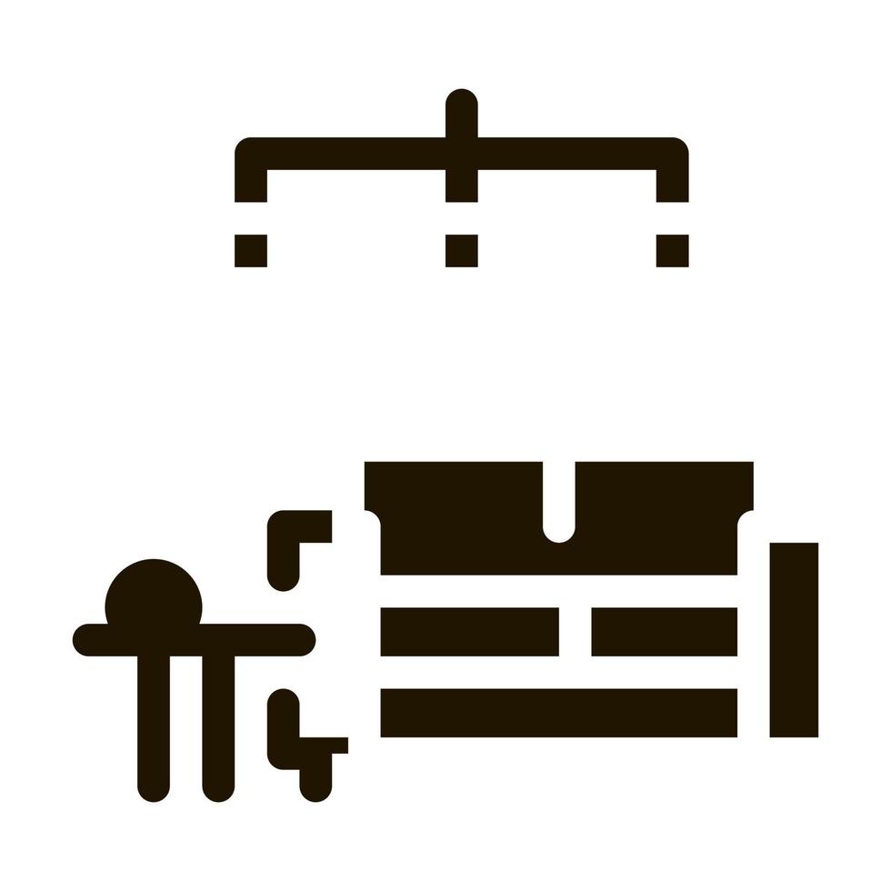 Wohnzimmer-Symbol-Vektor-Glyphen-Illustration vektor