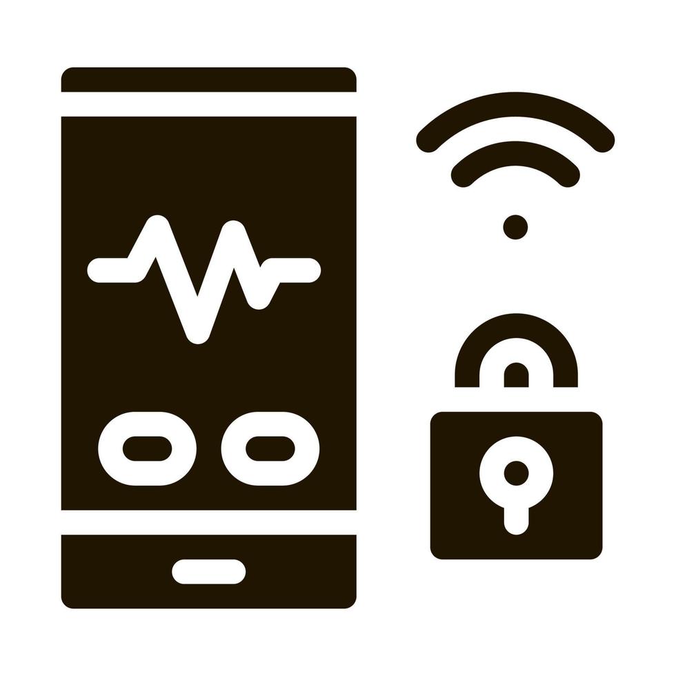 Wi-Fi försvar ikon vektor glyf illustration