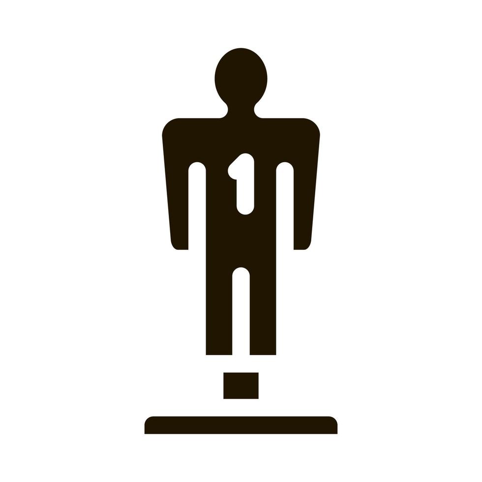 spelare statyett ikon vektor glyf illustration