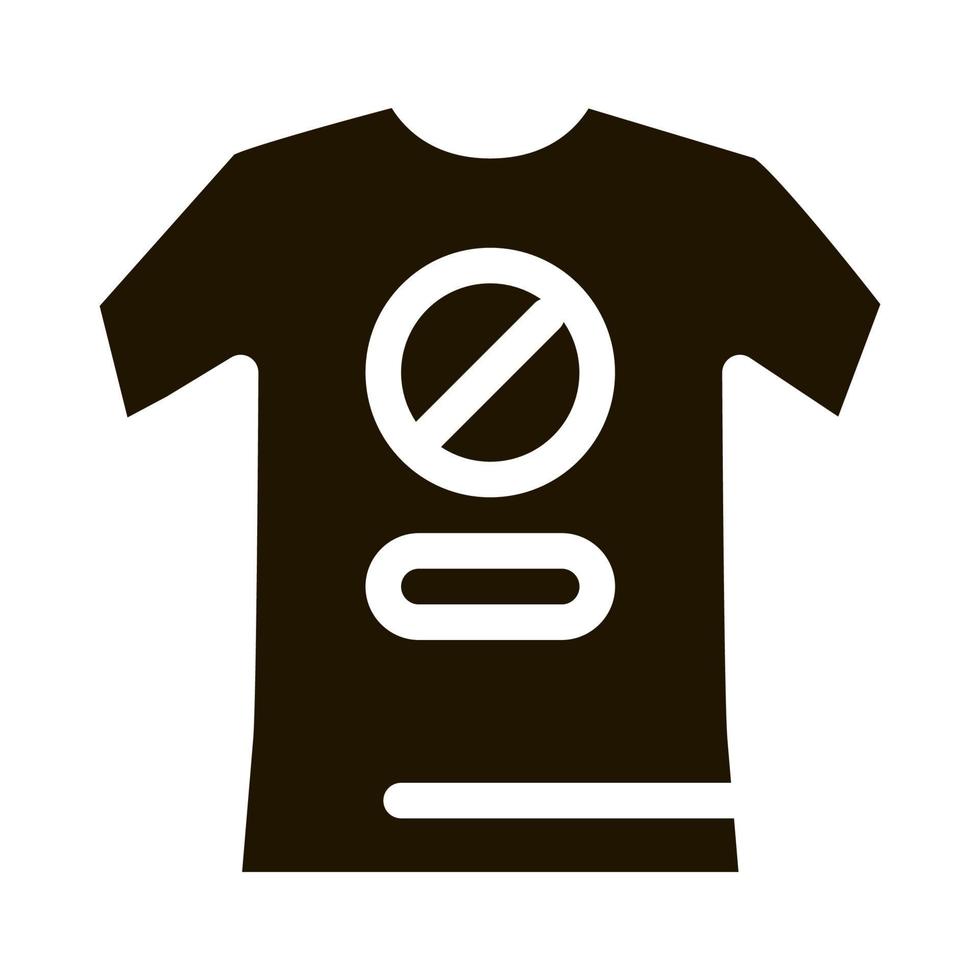 T-Shirt-Protest-Symbol-Vektor-Glyphen-Illustration vektor