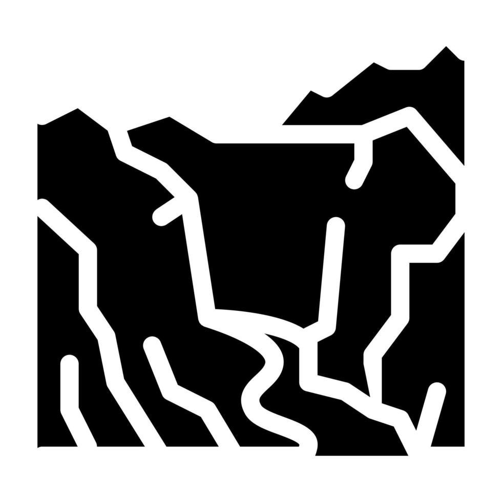 Berglandschaft Symbol Vektor-Glyphe-Illustration vektor