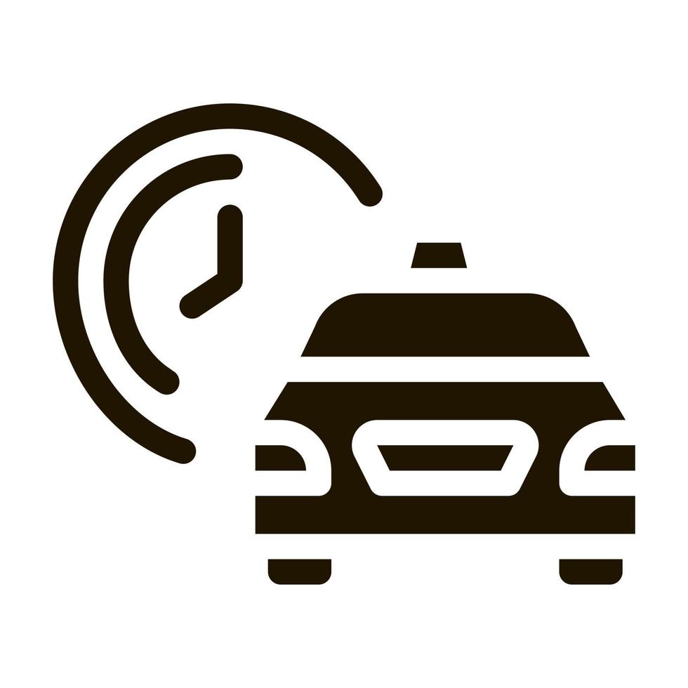 Wartezeit Online-Taxi-Symbol-Vektor-Illustration vektor