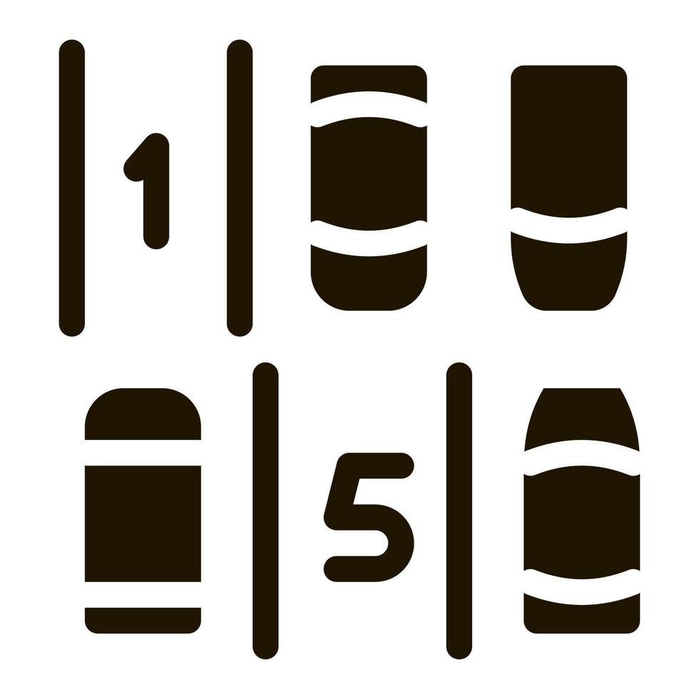 Parkplatz Nummerierung Symbol Vektor-Glyphe-Illustration vektor