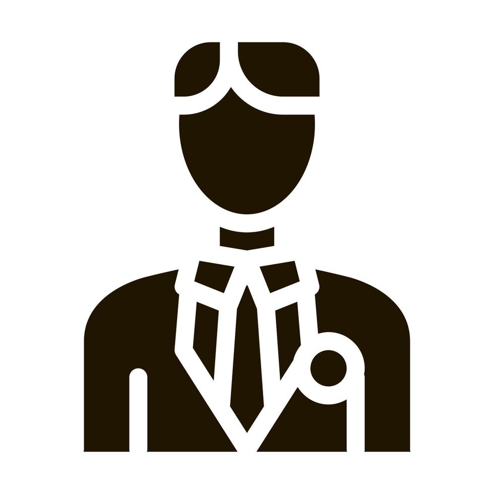 Kandidat Aussehen Symbol Vektor-Glyphen-Illustration vektor
