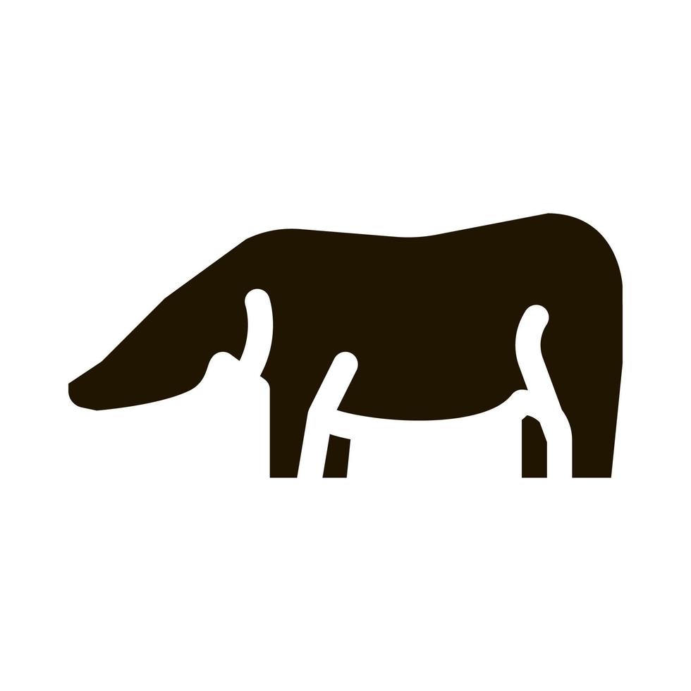 flodhäst ikon vektor glyf illustration