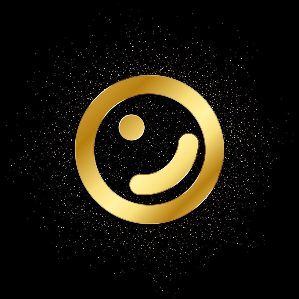 cell, biologi guld ikon. vektor illustration av gyllene partikel bakgrund. guld vektor ikon