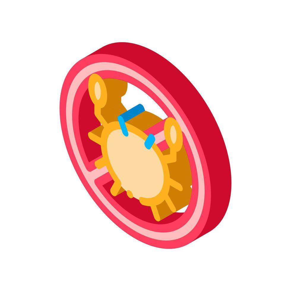 allergenfreie zeichen meeresfrüchte isometrische symbolvektorillustration vektor