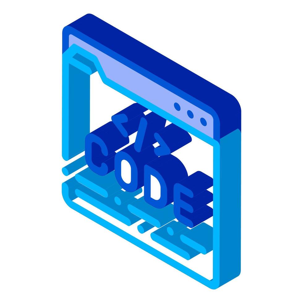 Codedatei Computersystem isometrische Symbolvektorillustration vektor