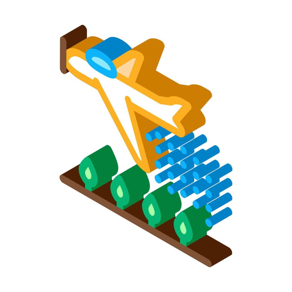 plan besprutning isometrisk ikon vektor illustration