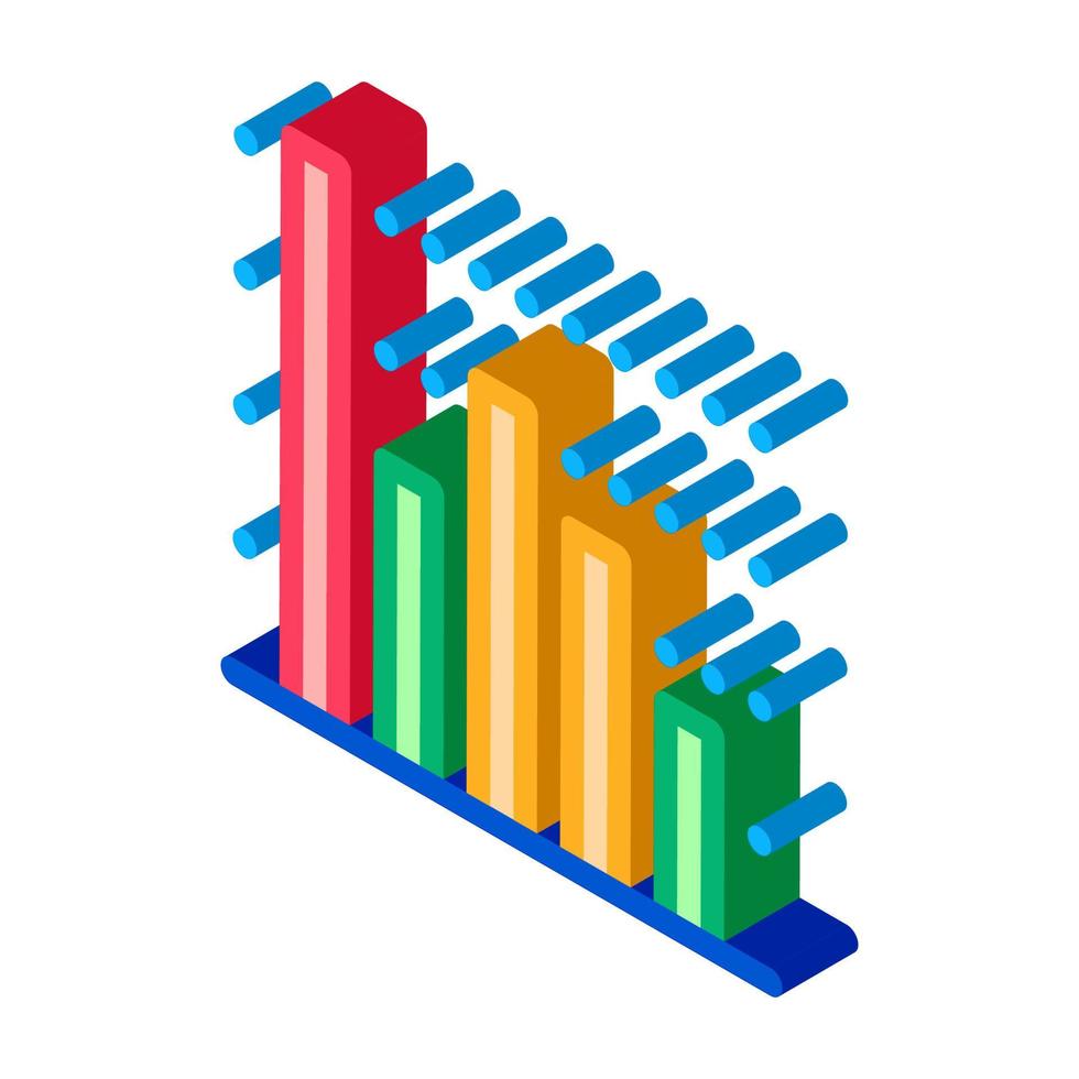 Statistiker Infografik isometrische Symbolvektorillustration vektor