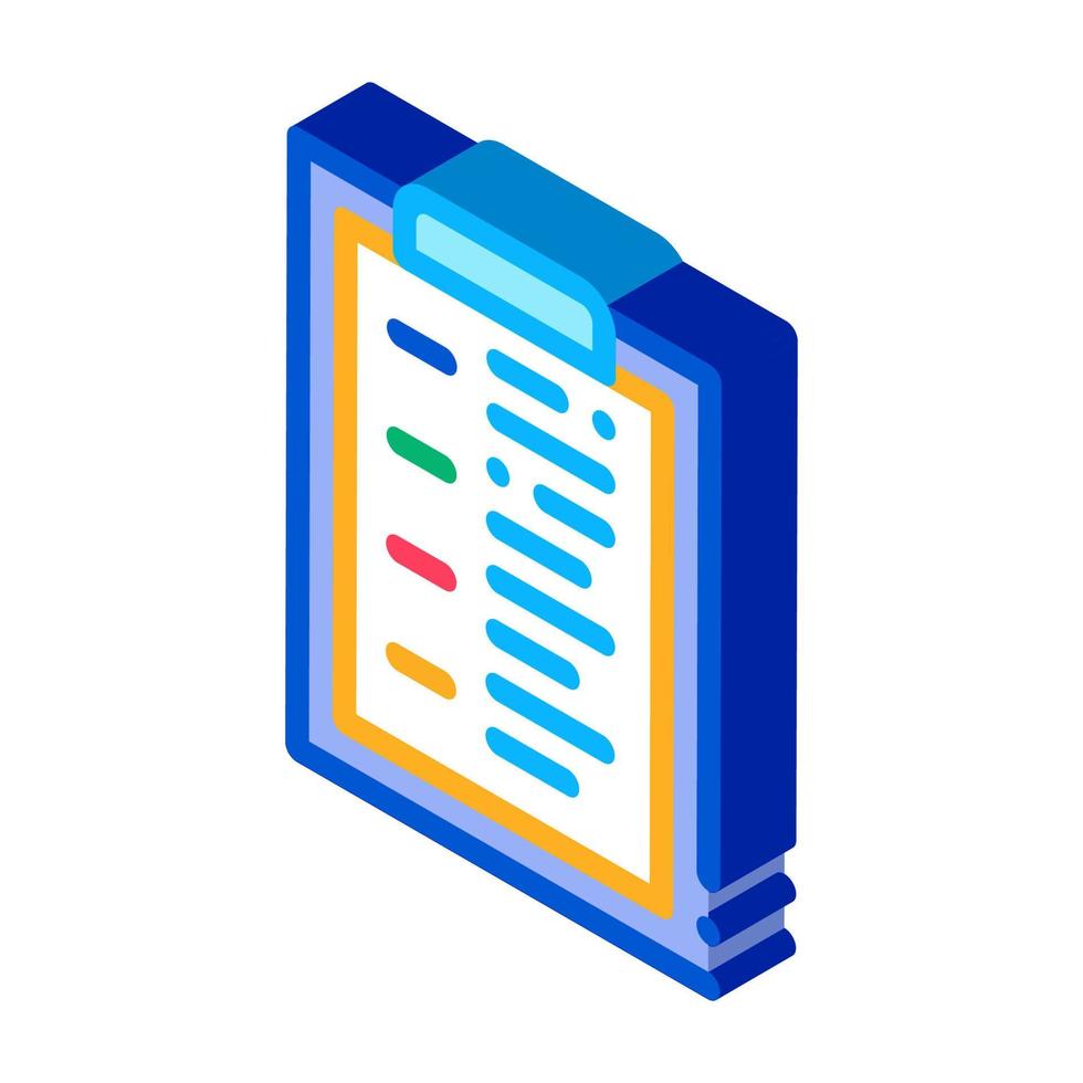 Statistiker berichten Tablet isometrische Symbolvektorillustration vektor