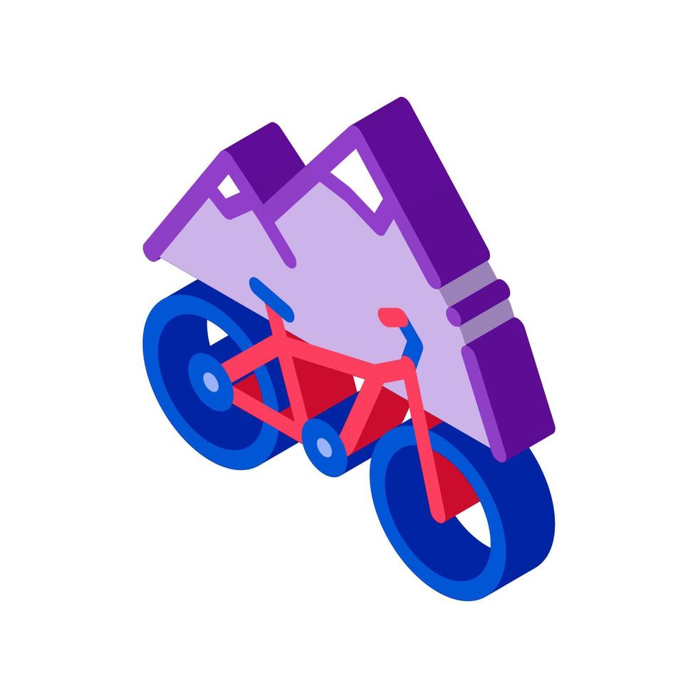 berg cykel isometrisk ikon vektor illustration