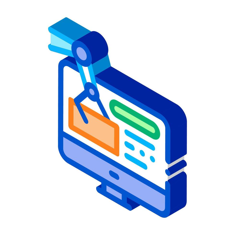 Informationsabruf isometrische Symbolvektorillustration vektor