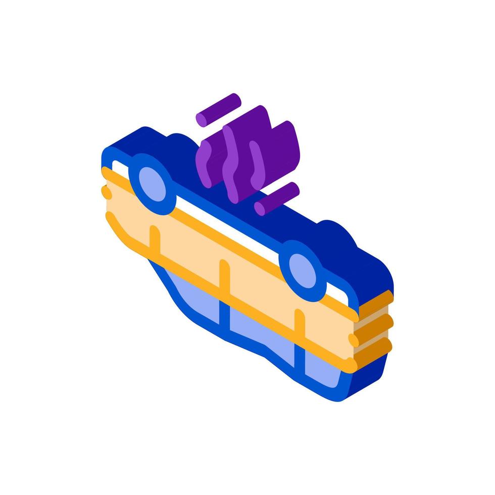 Umgekehrte isometrische Symbolvektorillustration des Autos vektor