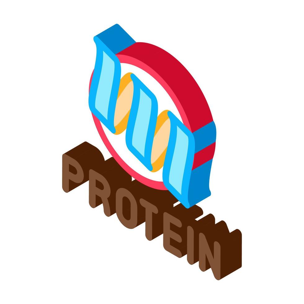 notwendigkeit für isometrische symbolvektorillustration des proteines vektor