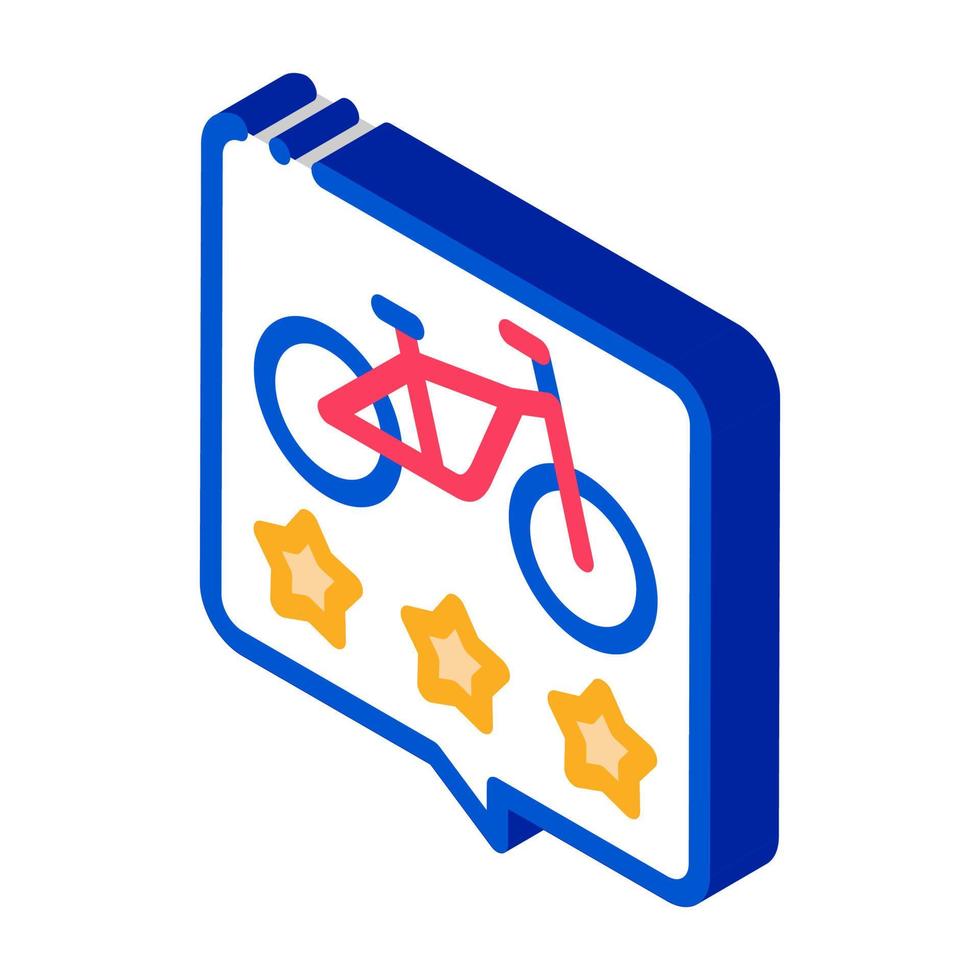 sternbewertung bike-sharing-dienste isometrische symbolvektorillustration vektor