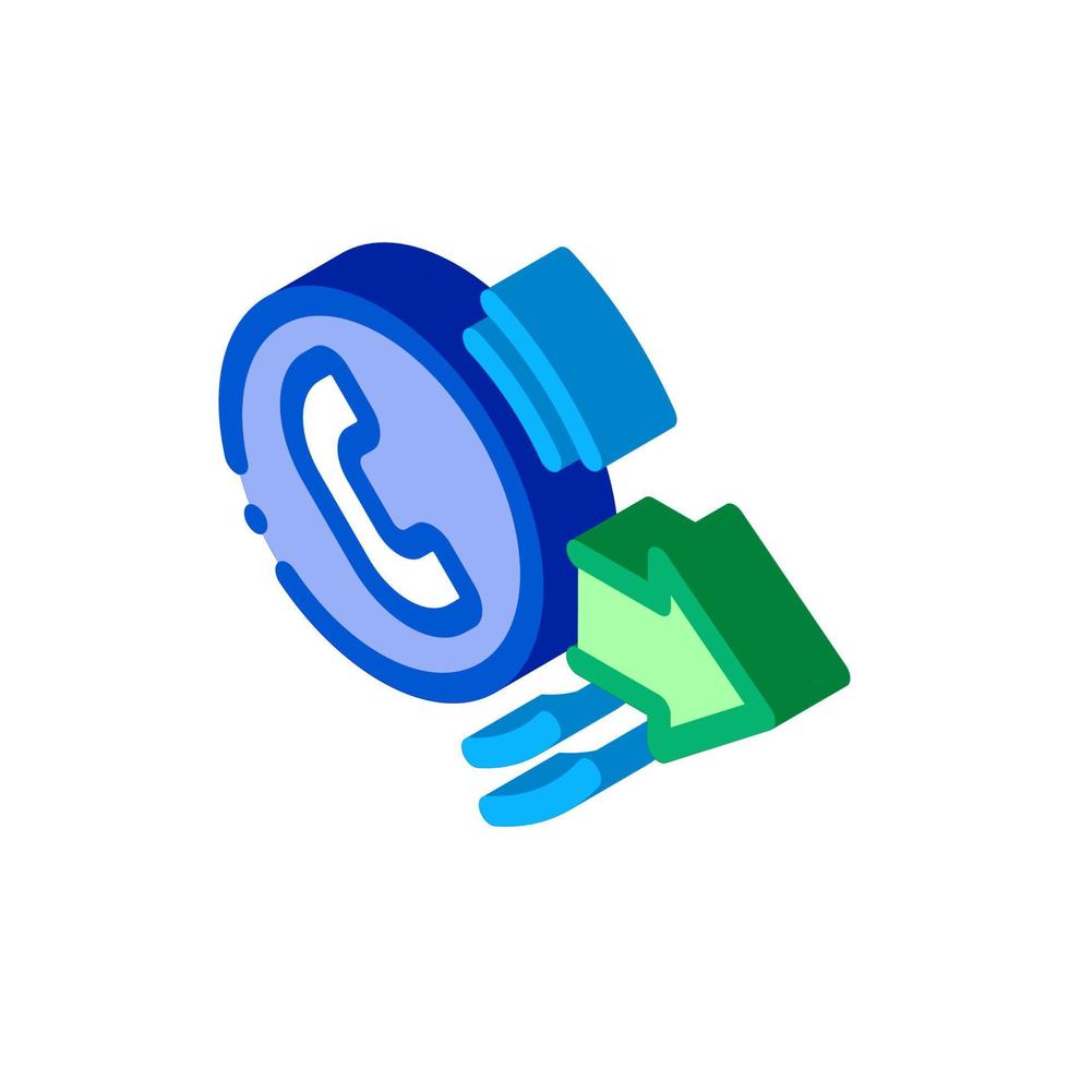 Outgoing Call Service Symbol Vektor Umriss Illustration