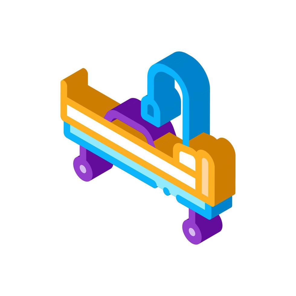 mittlere isometrische symbolvektorillustration des rollstuhls vektor