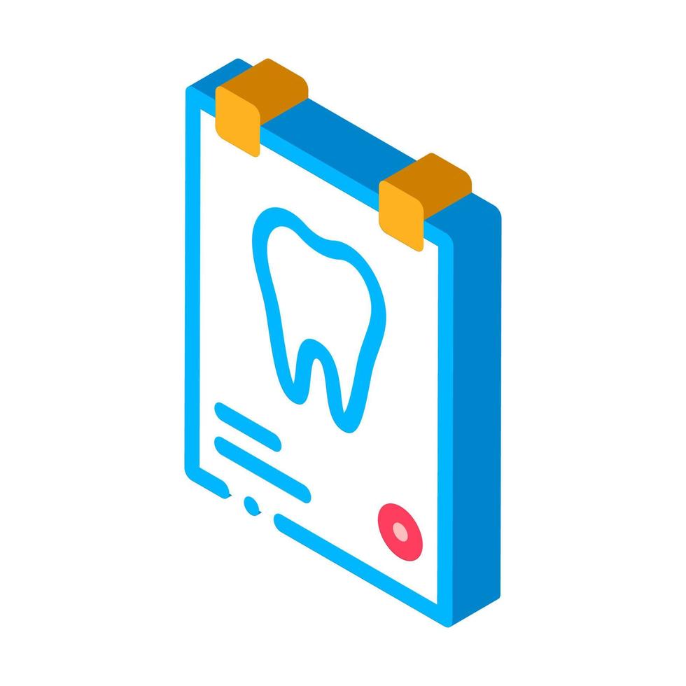 dental röntgen bild stomatologi isometrisk ikon vektor illustration