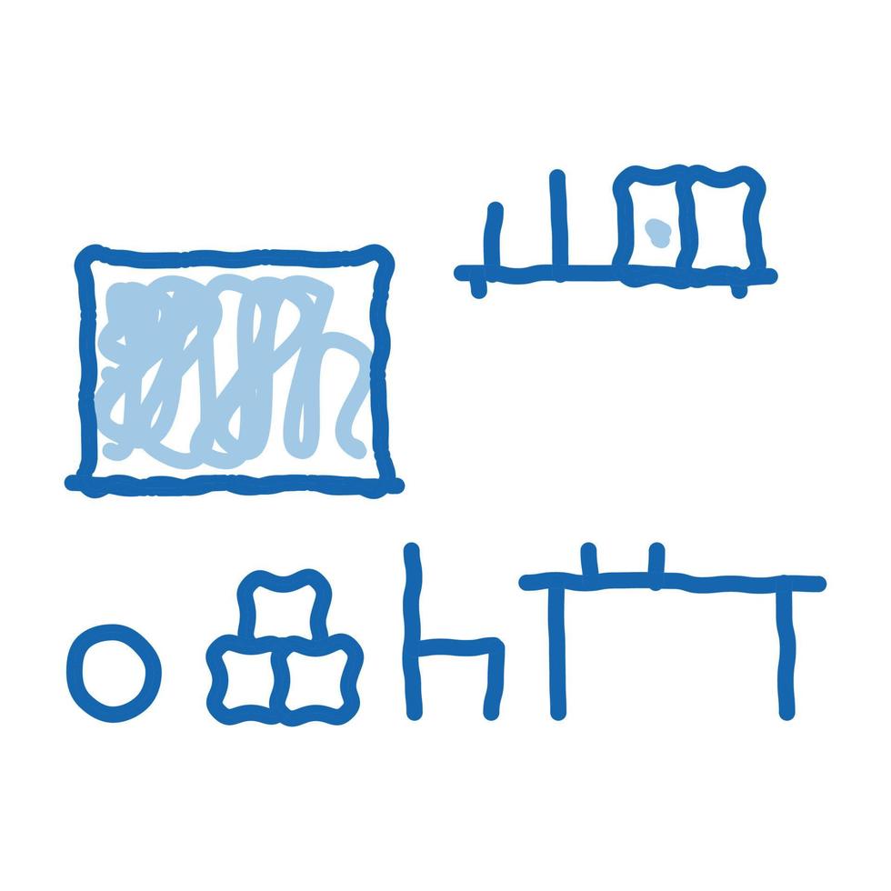 Kinderzimmer doodle Symbol handgezeichnete Abbildung vektor