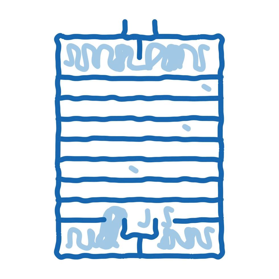 Rugby-Spielfeld doodle Symbol handgezeichnete Abbildung vektor