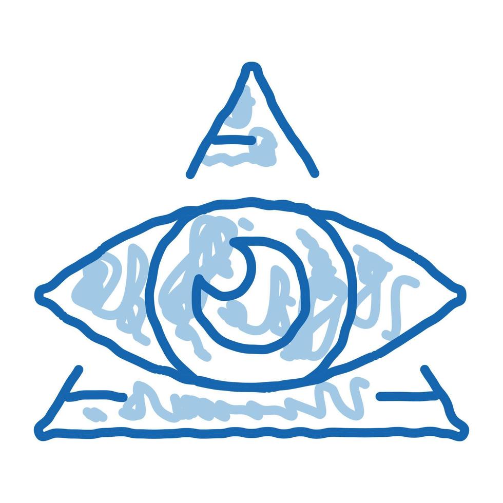 Allsehendes Auge Symbol Vektor Umriss Illustration