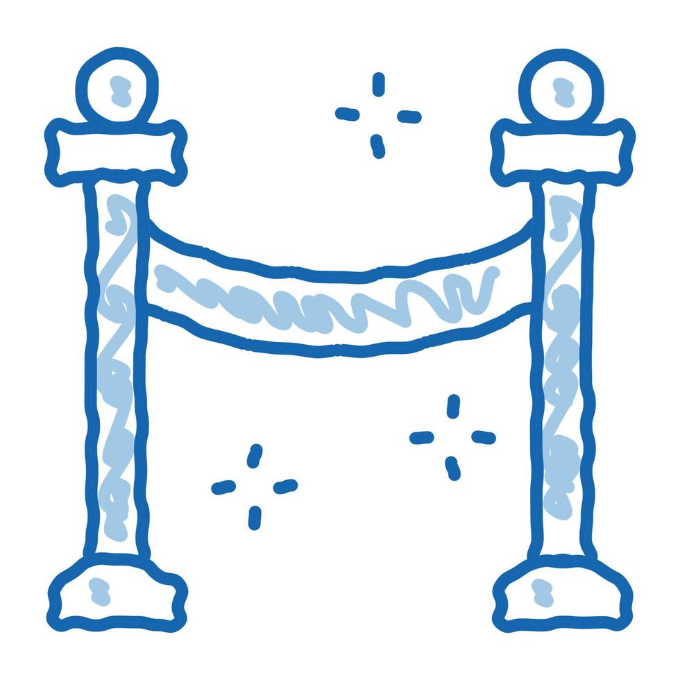 Passage geschlossen Gekritzel Symbol handgezeichnete Abbildung vektor