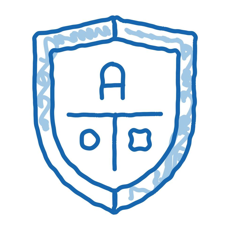 Akademie-Emblem-Logo-Doodle-Symbol handgezeichnete Illustration vektor