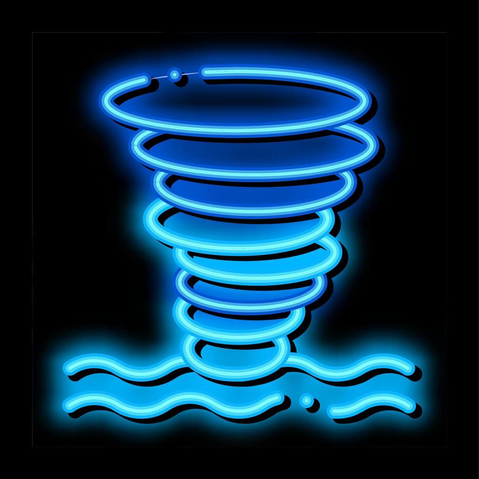 tornado meerwasser neonglühen symbol illustration vektor