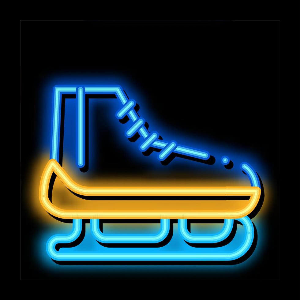 schlittschuhe neonglühen symbol illustration vektor