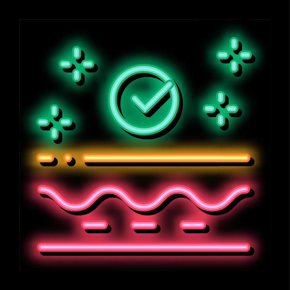 hud restaurering neon glöd ikon illustration vektor