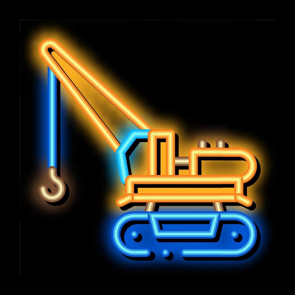 kranmaschine neonglühen symbol illustration vektor