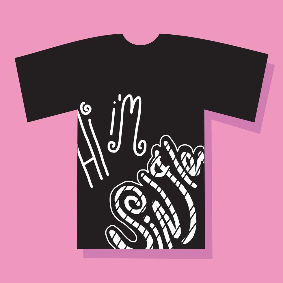 hand dragen design för t-shirt illustration. vektor