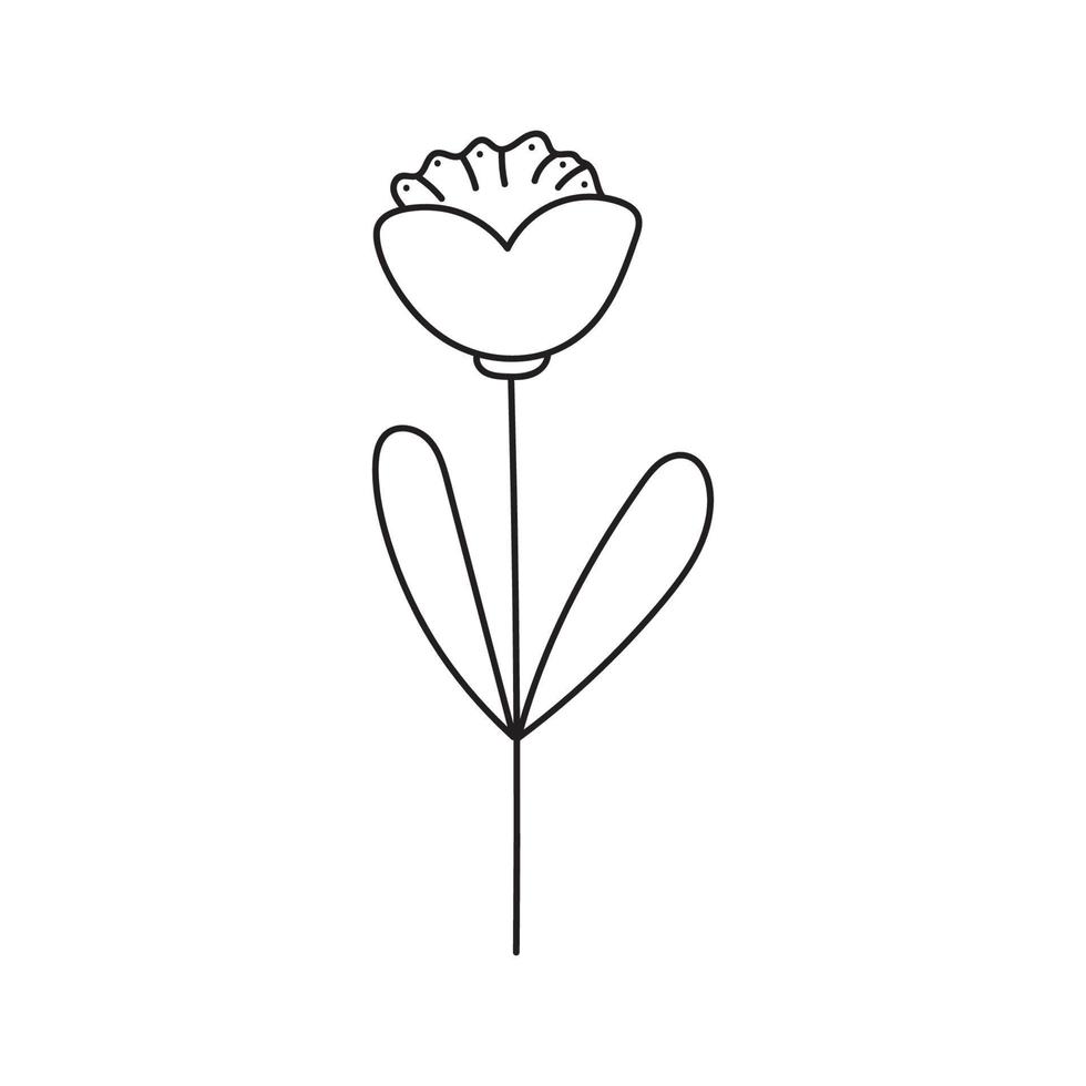 hand dragen illustration av blommor vektor