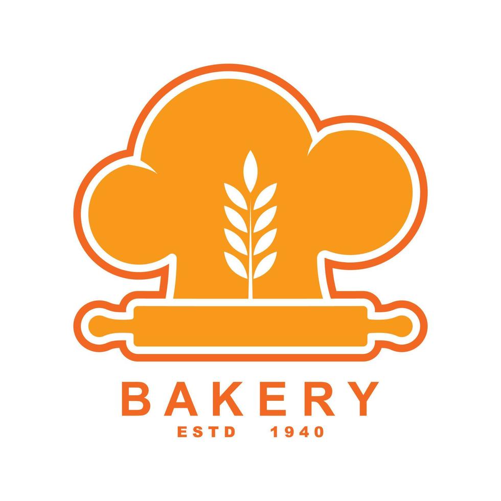 bageri logotyp mall vektor illustration