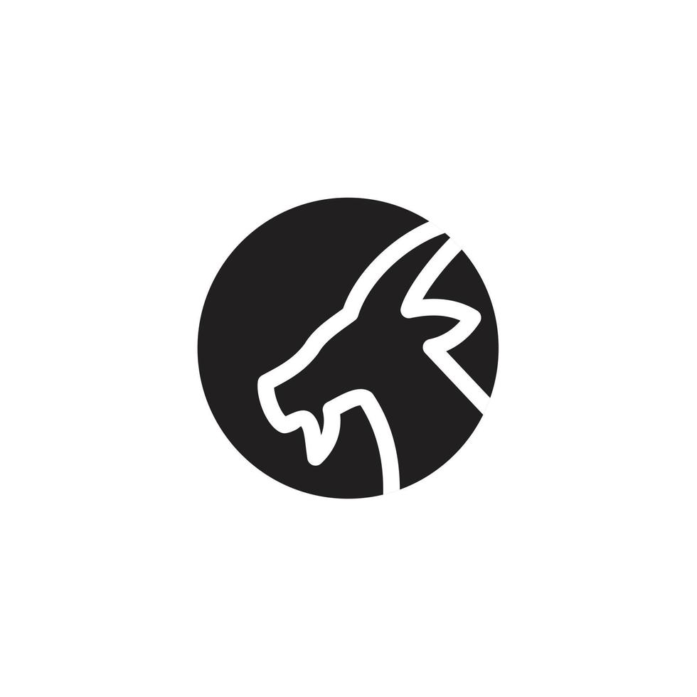 Ziegenkopf Hörner Silhouette Logo Design Inspiration vektor