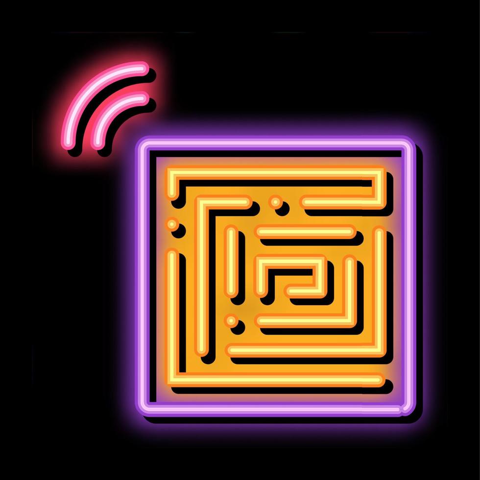 disponibel anti-stöld klistermärken neon glöd ikon illustration vektor