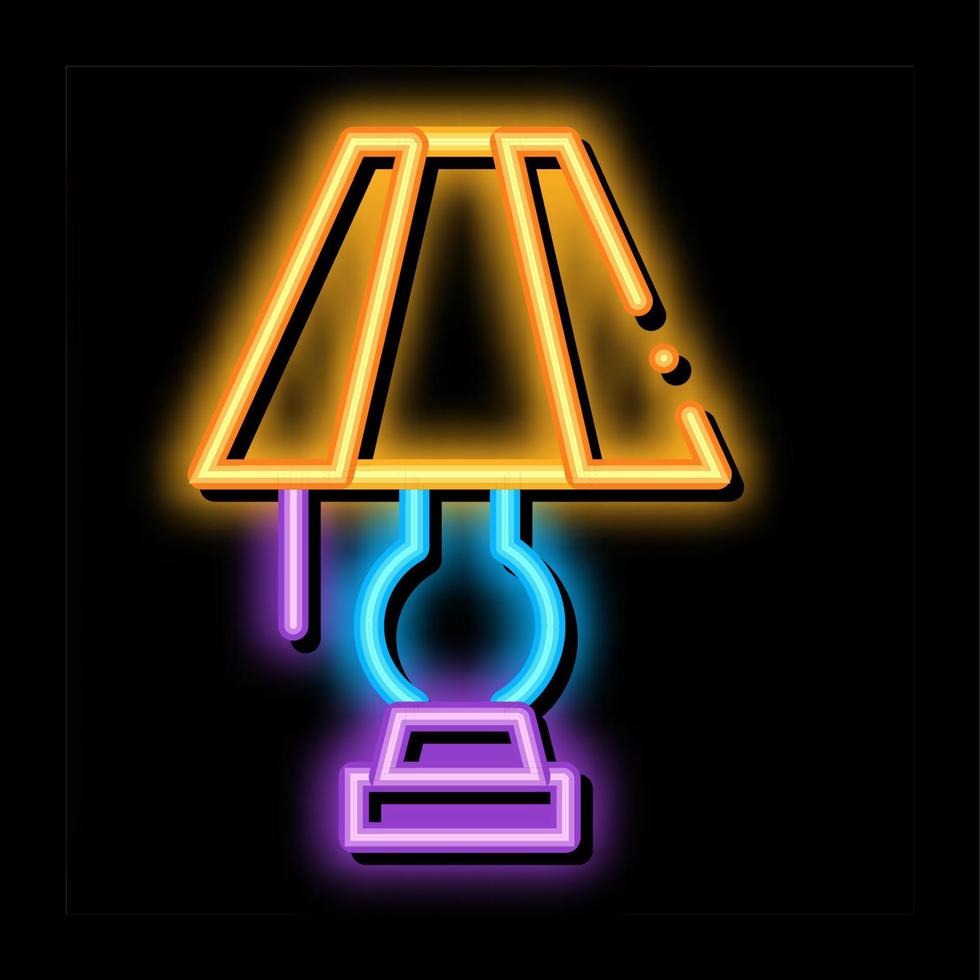 elektrische beleuchtung lampe neonglühen symbol illustration vektor