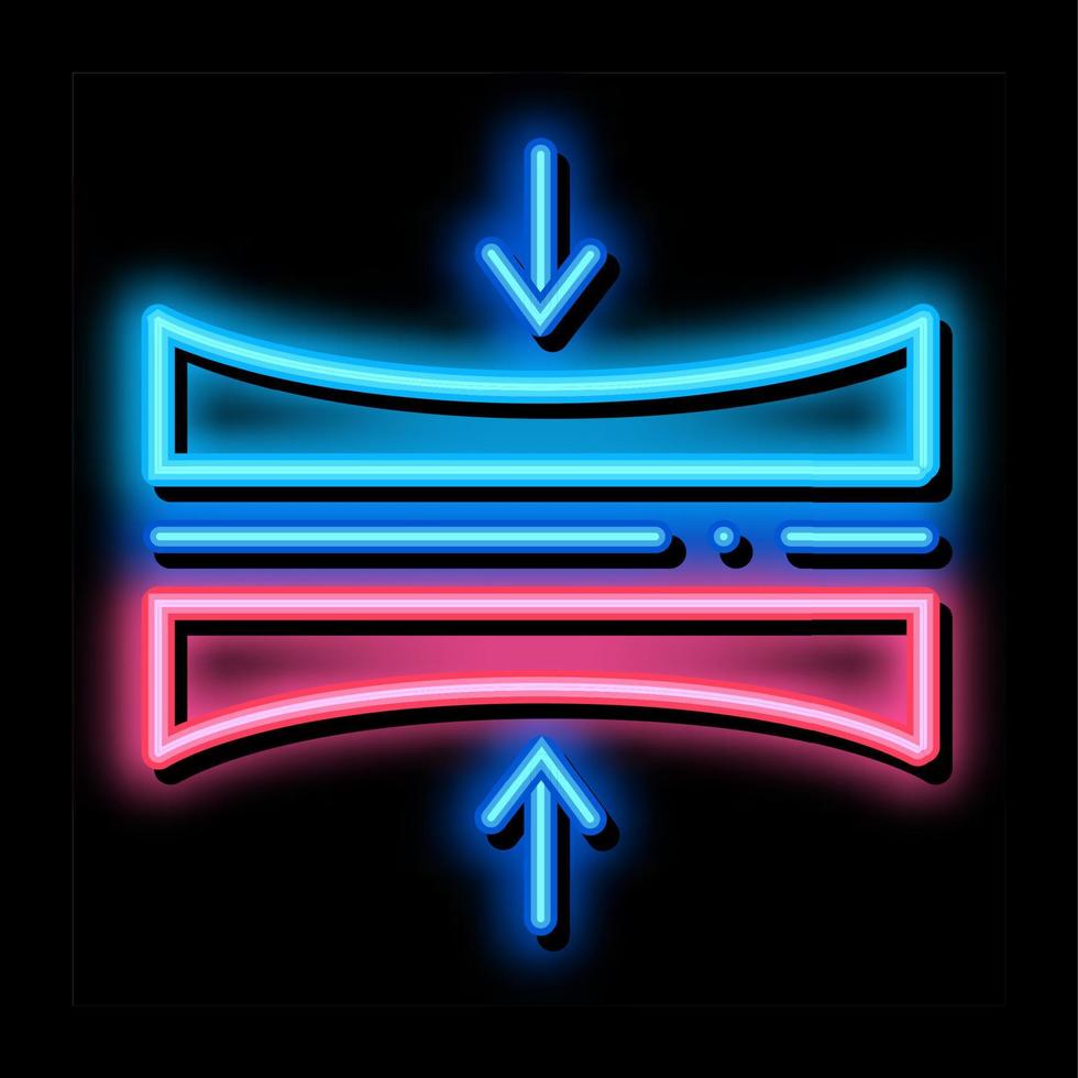windel dünne schicht neonglühen symbol illustration vektor